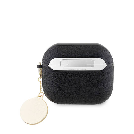 Apple Airpods 3. Nesil Kılıf Guess Orjinal Lisanslı Glitter Elmas Kalp Süs Zincirli Kapak - 4