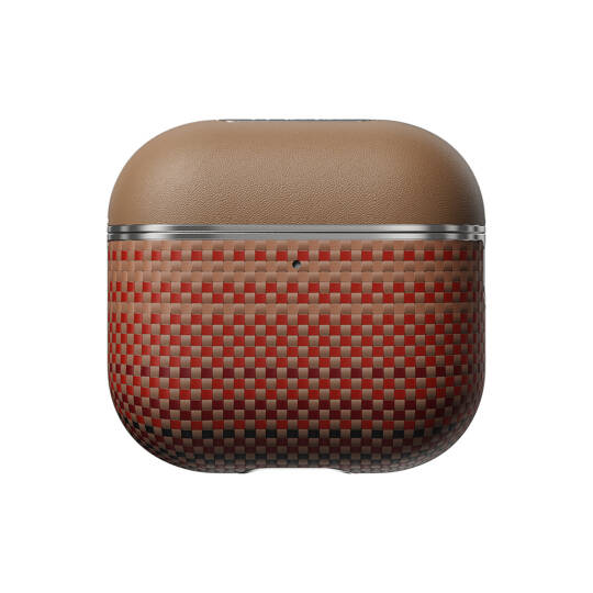 Apple Airpods 4 Kılıf Aramid Fiber Pitaka Tactile Woven Sunset-Moonrise Serisi Kapak - 3