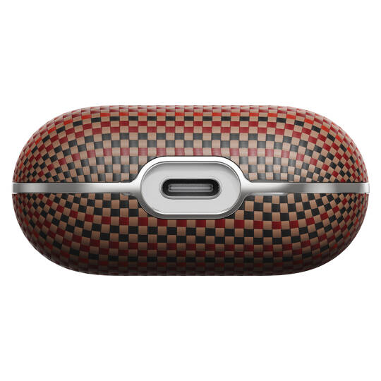 Apple Airpods 4 Kılıf Aramid Fiber Pitaka Tactile Woven Sunset-Moonrise Serisi Kapak - 7