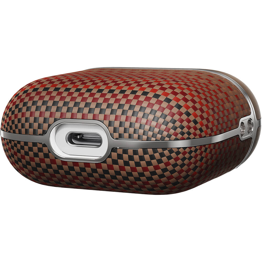 Apple Airpods 4 Kılıf Aramid Fiber Pitaka Tactile Woven Sunset-Moonrise Serisi Kapak - 8