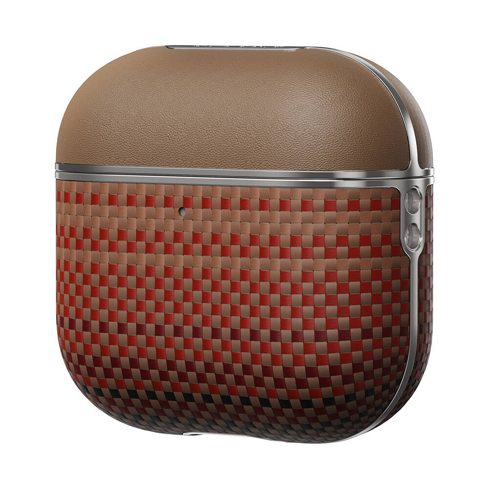 Apple Airpods 4 Kılıf Aramid Fiber Pitaka Tactile Woven Sunset-Moonrise Serisi Kapak - 11