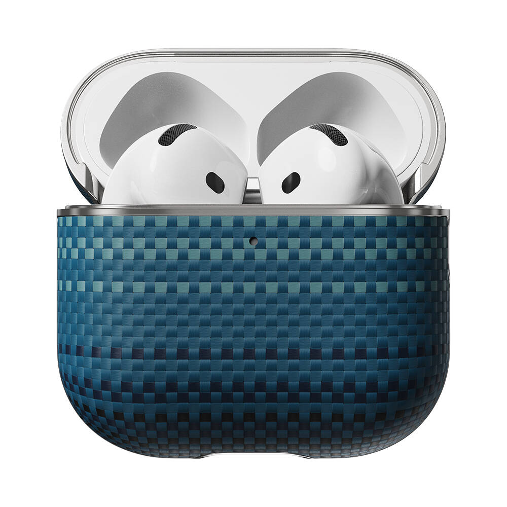 Apple Airpods 4 Kılıf Aramid Fiber Pitaka Tactile Woven Sunset-Moonrise Serisi Kapak - 16