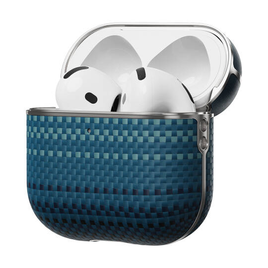 Apple Airpods 4 Kılıf Aramid Fiber Pitaka Tactile Woven Sunset-Moonrise Serisi Kapak - 17