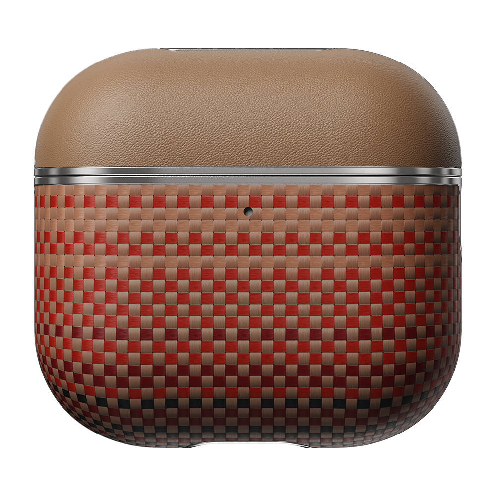 Apple Airpods 4 Kılıf Aramid Fiber Pitaka Tactile Woven Sunset-Moonrise Serisi Kapak - 1