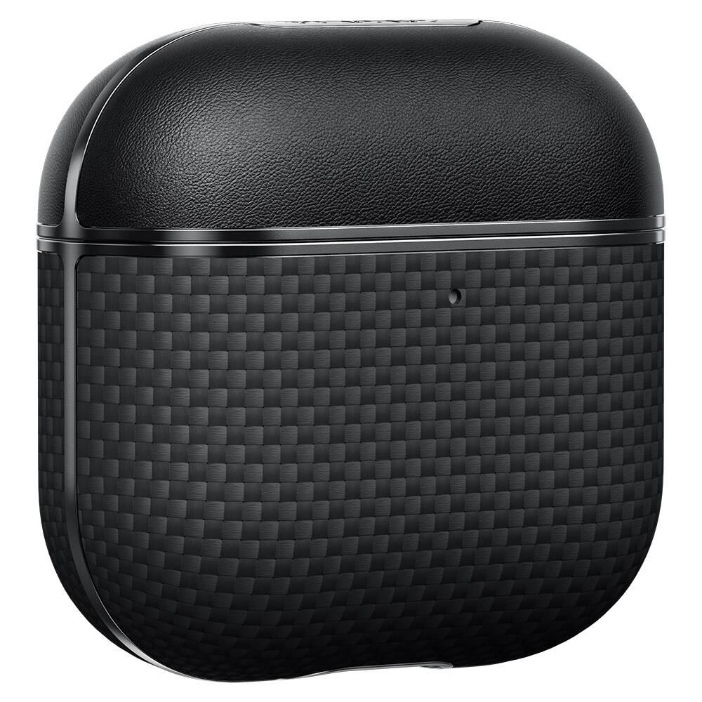 Apple Airpods Pro 2 Kılıf 1500D Aramid Fiber Pitaka Ultra-Slim Classic Serisi Black-Grey Twill Kapak - 10