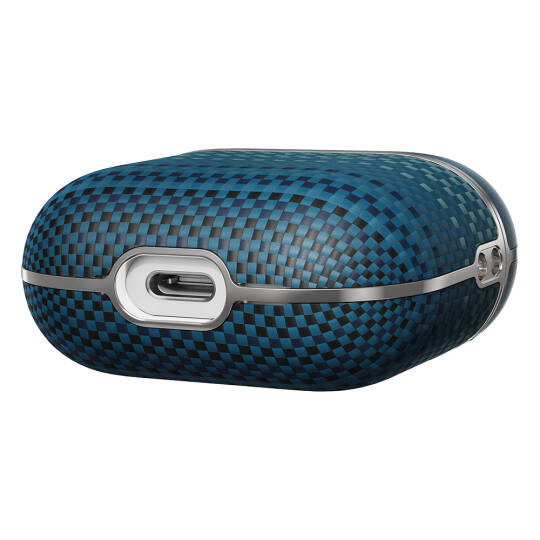 Apple Airpods Pro 2 Kılıf Aramid Fiber Pitaka Tactile Woven Sunset-Moonrise Serisi Kapak - 7