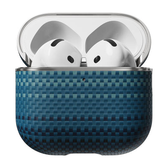 Apple Airpods Pro 2 Kılıf Aramid Fiber Pitaka Tactile Woven Sunset-Moonrise Serisi Kapak - 8