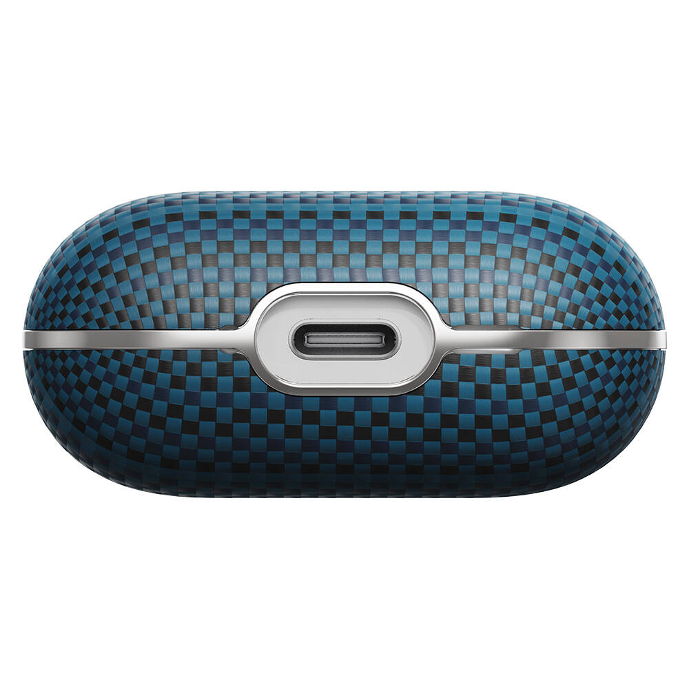 Apple Airpods Pro 2 Kılıf Aramid Fiber Pitaka Tactile Woven Sunset-Moonrise Serisi Kapak - 9