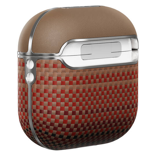 Apple Airpods Pro 2 Kılıf Aramid Fiber Pitaka Tactile Woven Sunset-Moonrise Serisi Kapak - 14