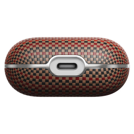Apple Airpods Pro 2 Kılıf Aramid Fiber Pitaka Tactile Woven Sunset-Moonrise Serisi Kapak - 18