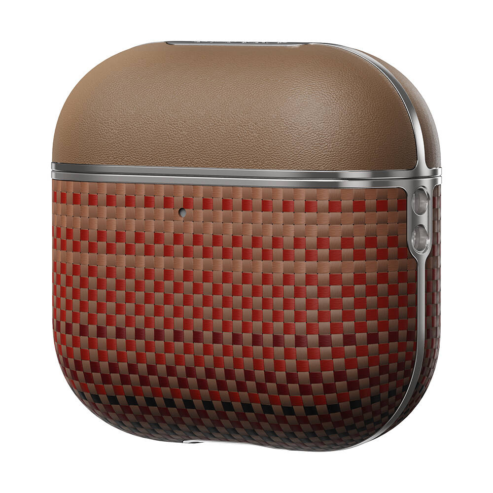 Apple Airpods Pro 2 Kılıf Aramid Fiber Pitaka Tactile Woven Sunset-Moonrise Serisi Kapak - 1