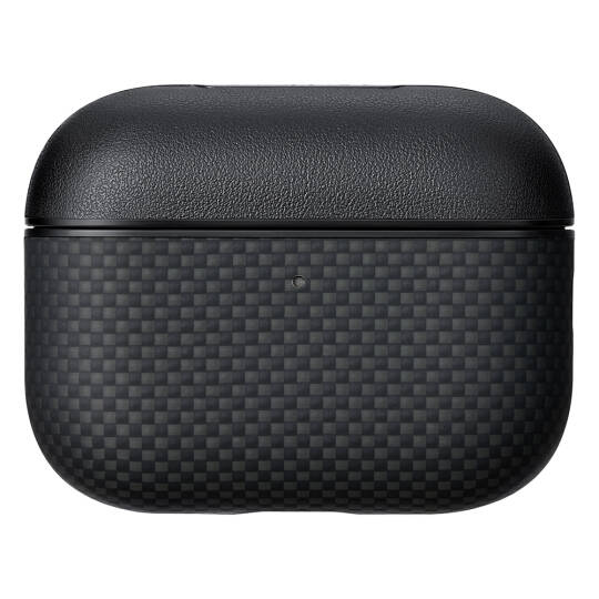Apple Airpods Pro 3 Kılıf 1500D Aramid Fiber Pitaka Ultra-Slim Classic Serisi Black-Grey Twill Kapak - 2