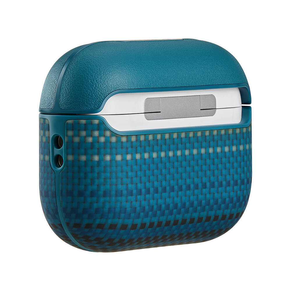 Apple Airpods Pro 3 Kılıf Aramid Fiber Pitaka Tactile Woven Sunset-Moonrise Serisi Kapak - 4