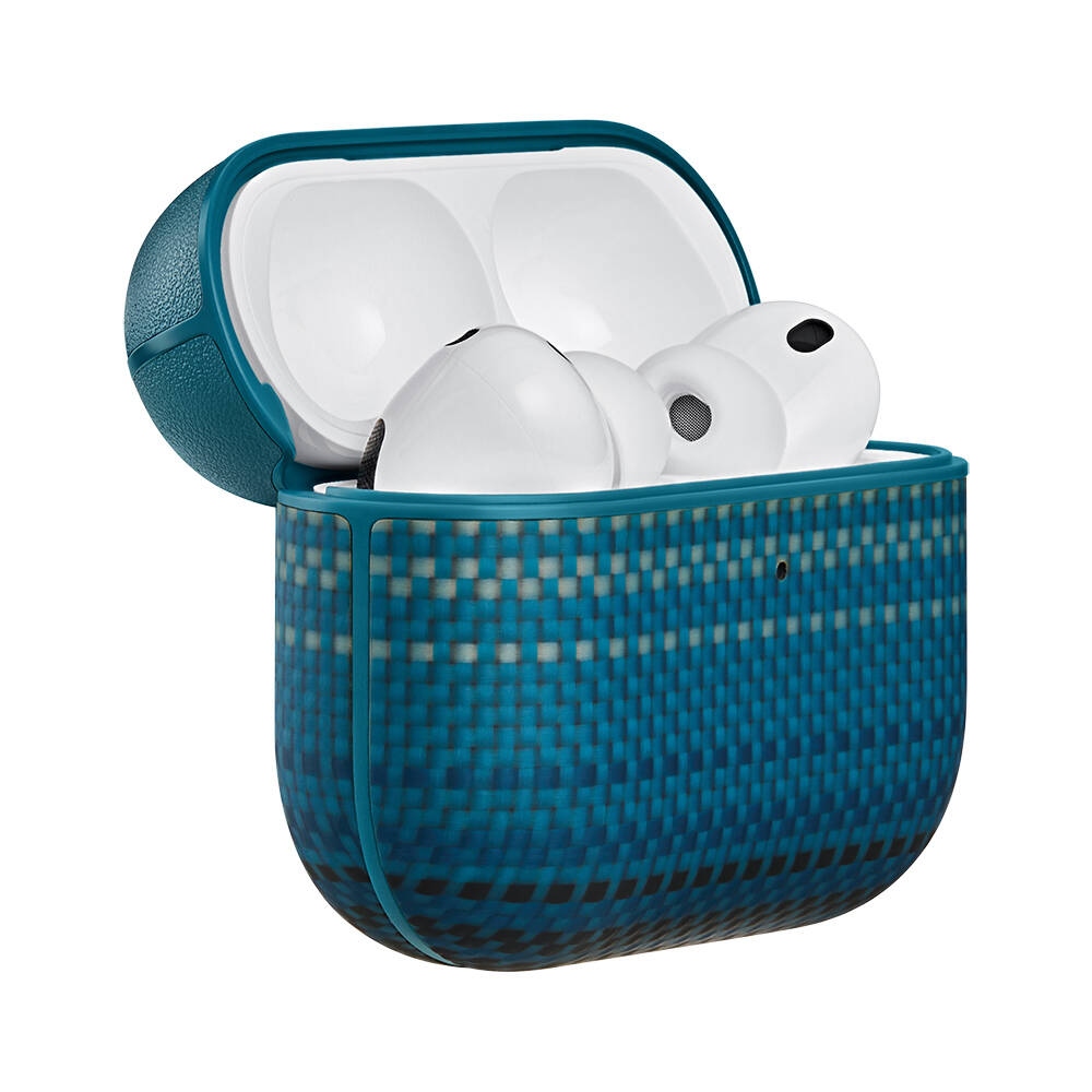 Apple Airpods Pro 3 Kılıf Aramid Fiber Pitaka Tactile Woven Sunset-Moonrise Serisi Kapak - 5