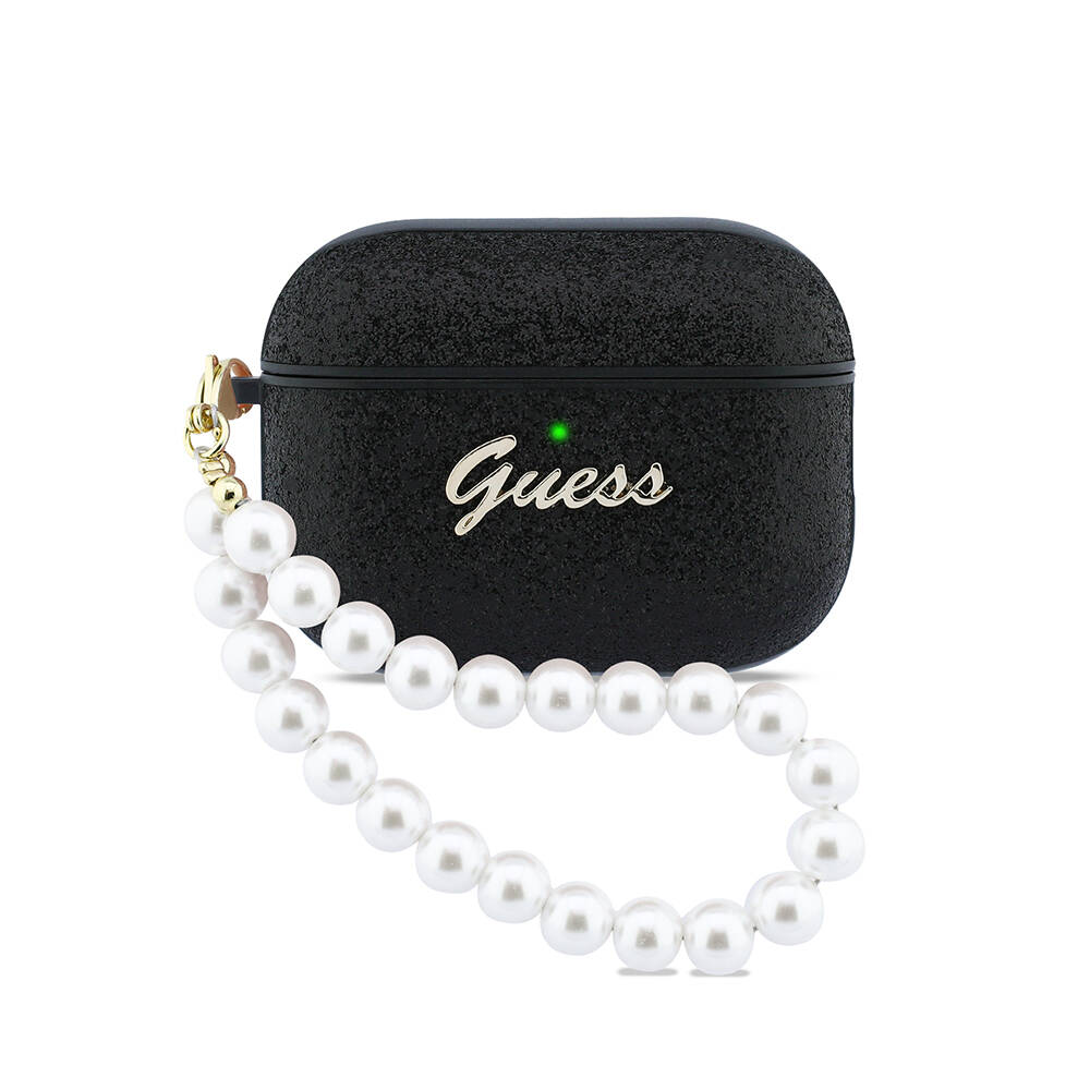 Apple Airpods Pro 3 Kılıf Guess Glitter İnci Bilek Askılı Kapak - 5