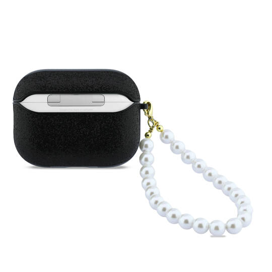 Apple Airpods Pro 3 Kılıf Guess Glitter İnci Bilek Askılı Kapak - 6