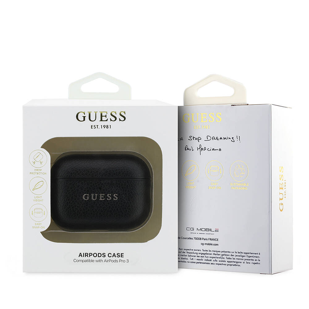Apple Airpods Pro 3 Kılıf Guess Orjinal Lisanslı Anahtarlıklı PU Deri Kapak - 4
