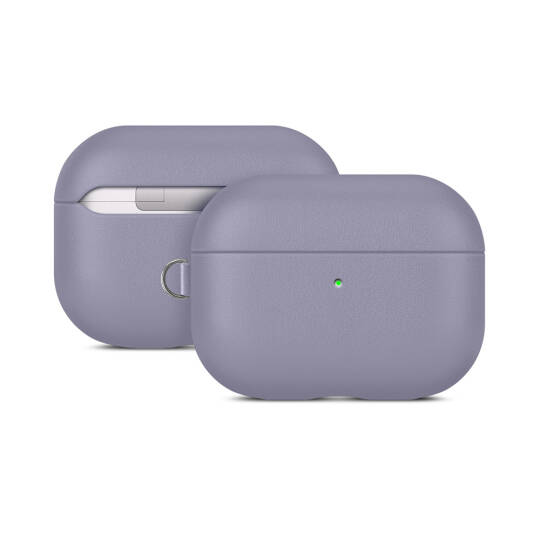 Apple AirPods Pro 3 Kılıf M-Safe Şarj Özellikli Mutural Yahu Serisi Deri Tasarımlı Kapak Mor