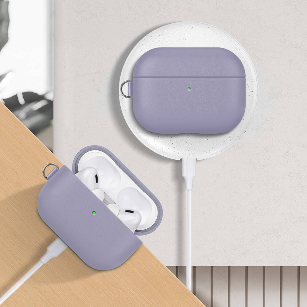 Apple AirPods Pro 3 Kılıf M-Safe Şarj Özellikli Mutural Yahu Serisi Deri Tasarımlı Kapak - 32