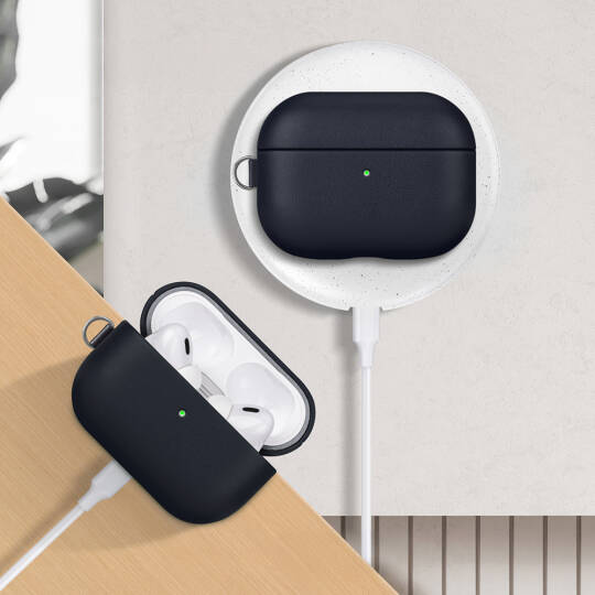 Apple AirPods Pro 3 Kılıf M-Safe Şarj Özellikli Mutural Yahu Serisi Deri Tasarımlı Kapak - 26