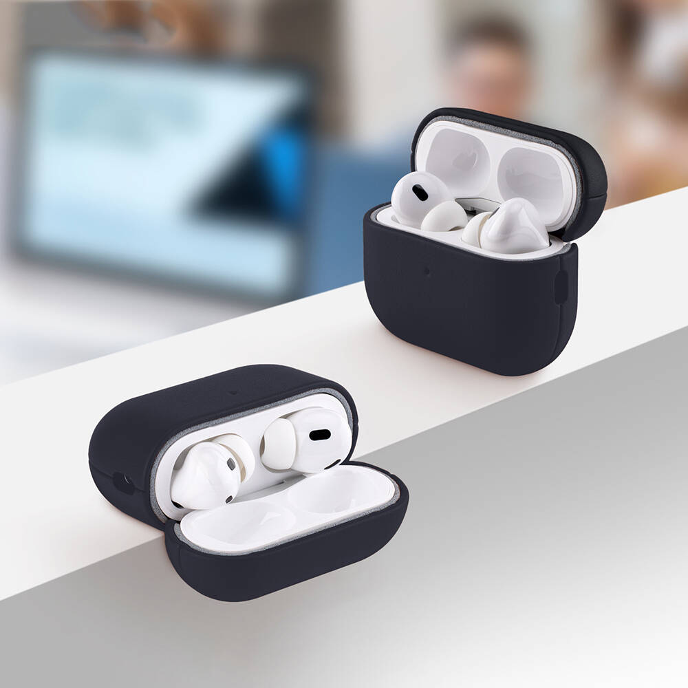 Apple AirPods Pro 3 Kılıf M-Safe Şarj Özellikli Mutural Yahu Serisi Deri Tasarımlı Kapak - 27