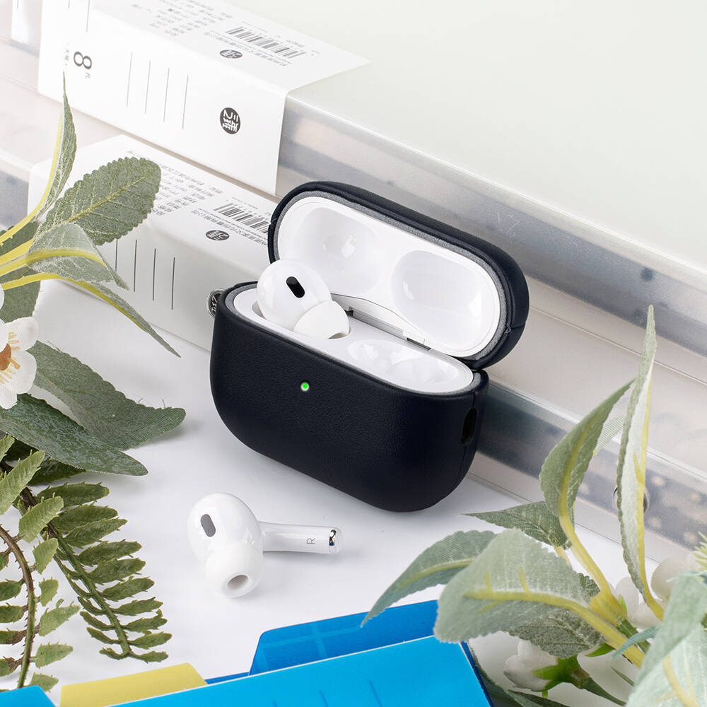 Apple AirPods Pro 3 Kılıf M-Safe Şarj Özellikli Mutural Yahu Serisi Deri Tasarımlı Kapak - 29