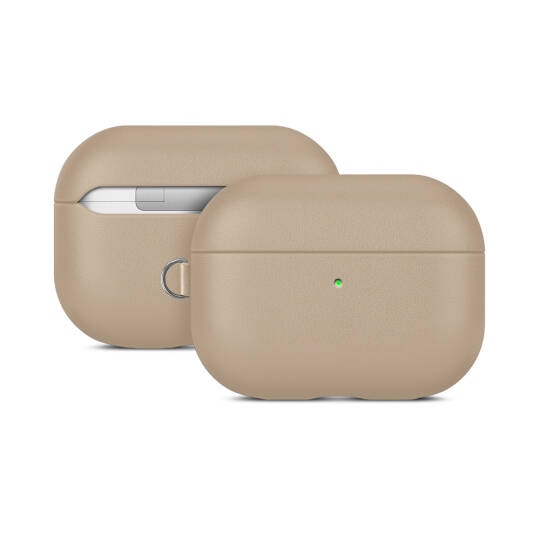 Apple AirPods Pro 3 Kılıf M-Safe Şarj Özellikli Mutural Yahu Serisi Deri Tasarımlı Kapak Kahverengi