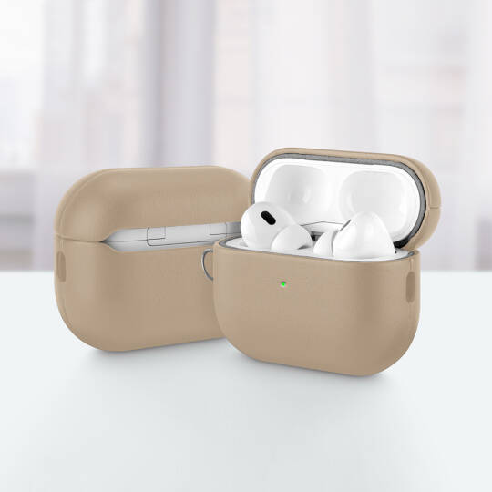 Apple AirPods Pro 3 Kılıf M-Safe Şarj Özellikli Mutural Yahu Serisi Deri Tasarımlı Kapak - 22