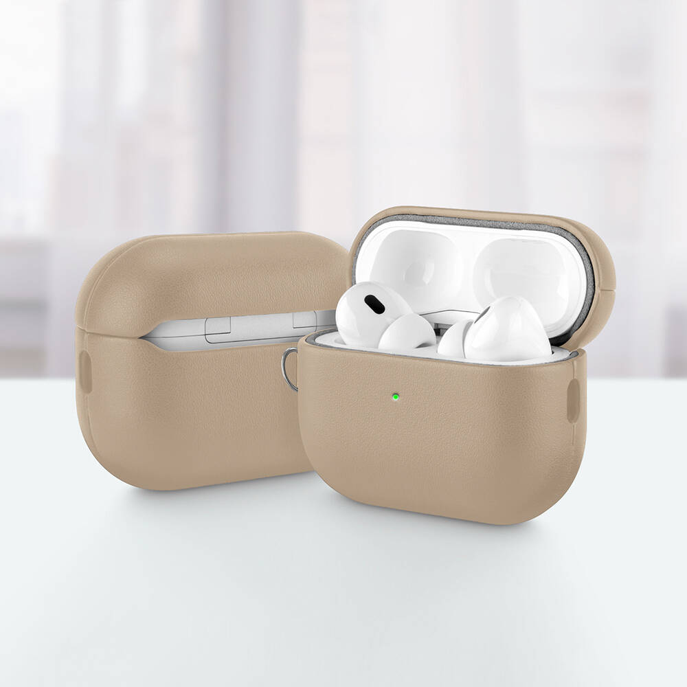 Apple AirPods Pro 3 Kılıf M-Safe Şarj Özellikli Mutural Yahu Serisi Deri Tasarımlı Kapak - 22