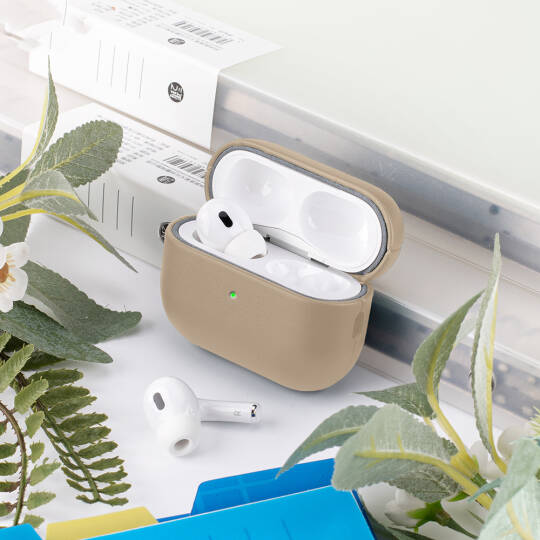 Apple AirPods Pro 3 Kılıf M-Safe Şarj Özellikli Mutural Yahu Serisi Deri Tasarımlı Kapak - 23