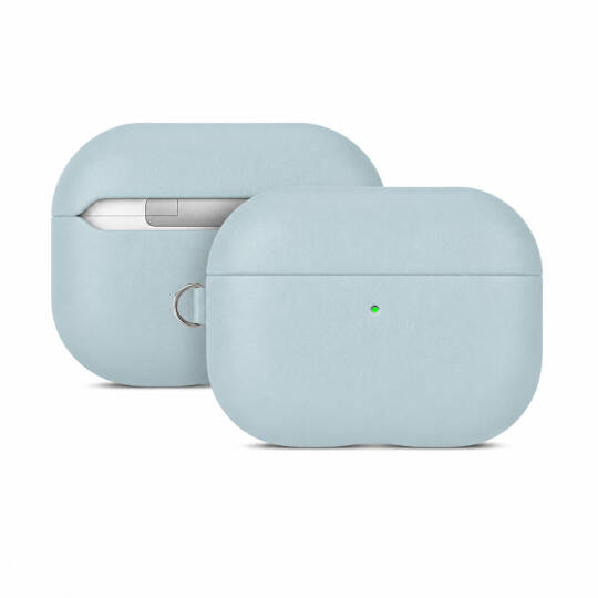 Apple AirPods Pro 3 Kılıf M-Safe Şarj Özellikli Mutural Yahu Serisi Deri Tasarımlı Kapak Mavi
