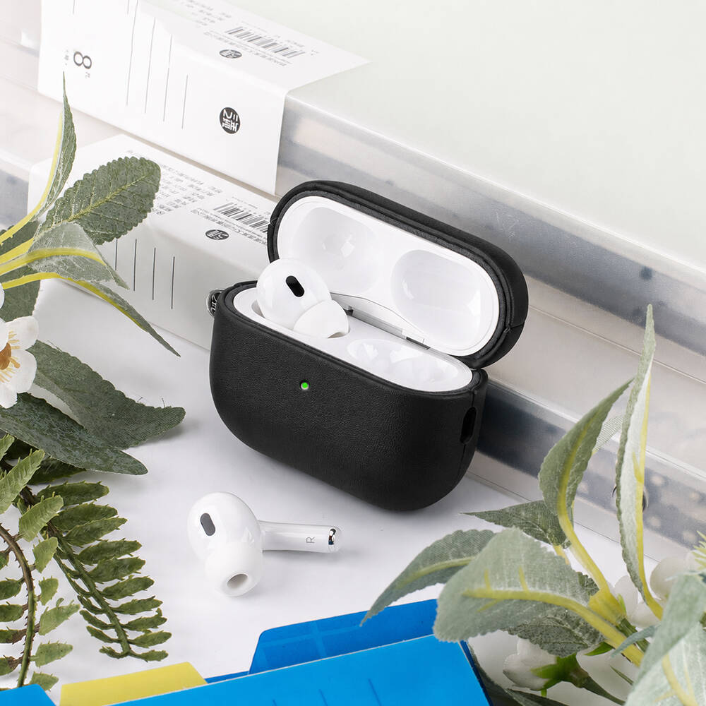 Apple AirPods Pro 3 Kılıf M-Safe Şarj Özellikli Mutural Yahu Serisi Deri Tasarımlı Kapak - 8