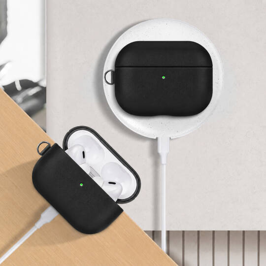 Apple AirPods Pro 3 Kılıf M-Safe Şarj Özellikli Mutural Yahu Serisi Deri Tasarımlı Kapak - 9