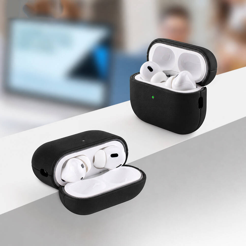 Apple AirPods Pro 3 Kılıf M-Safe Şarj Özellikli Mutural Yahu Serisi Deri Tasarımlı Kapak - 10
