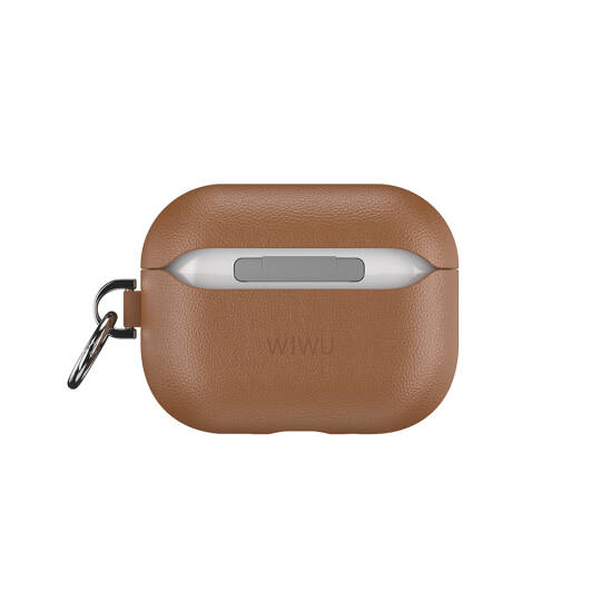 Apple AirPods Pro 3 Wiwu HC-201 Parmak İzi Bırakmayan Deri Kılıf - 8