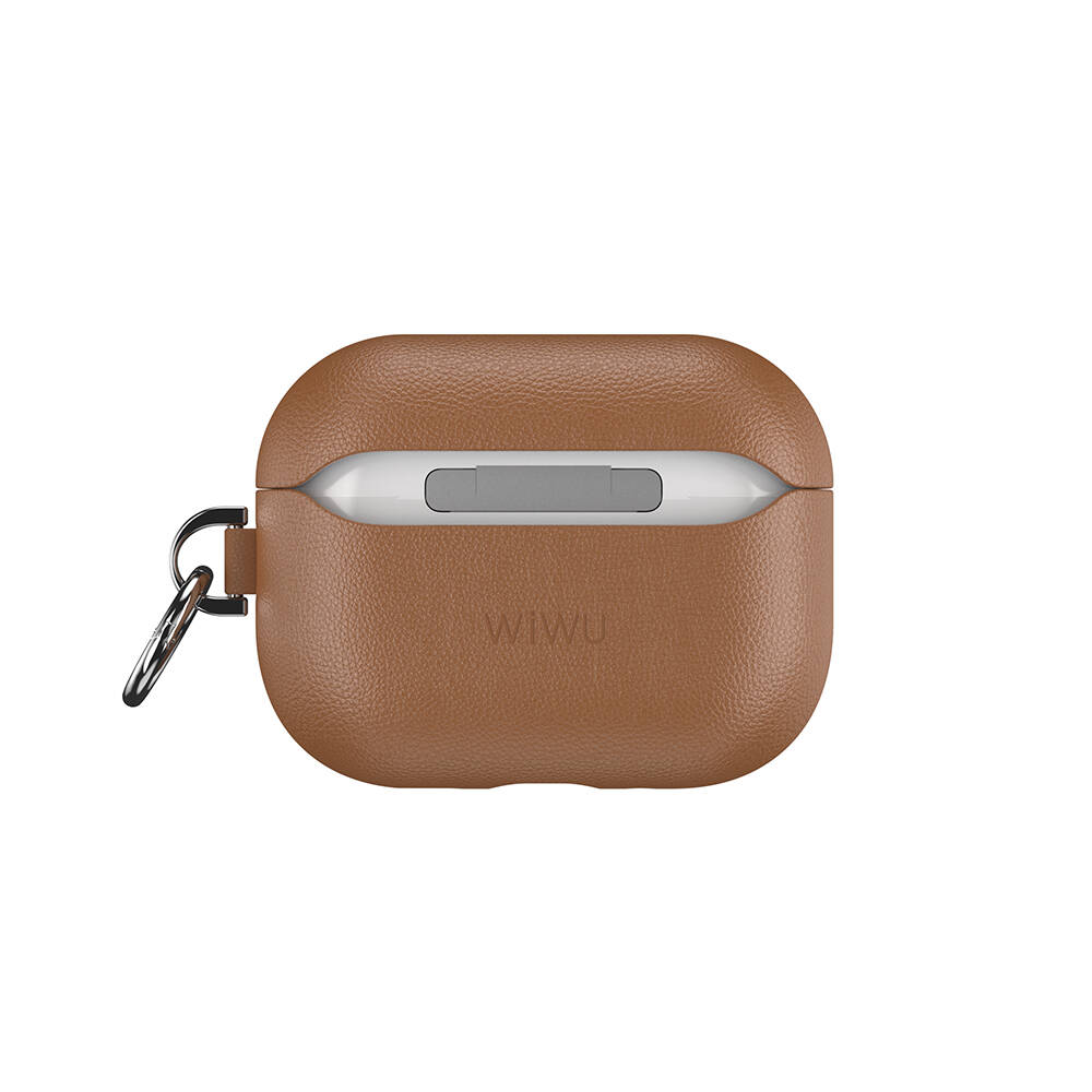 Apple AirPods Pro 3 Wiwu HC-201 Parmak İzi Bırakmayan Deri Kılıf - 8