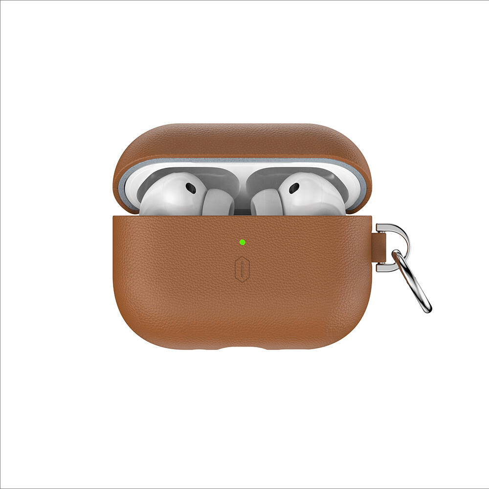 Apple AirPods Pro 3 Wiwu HC-201 Parmak İzi Bırakmayan Deri Kılıf - 1