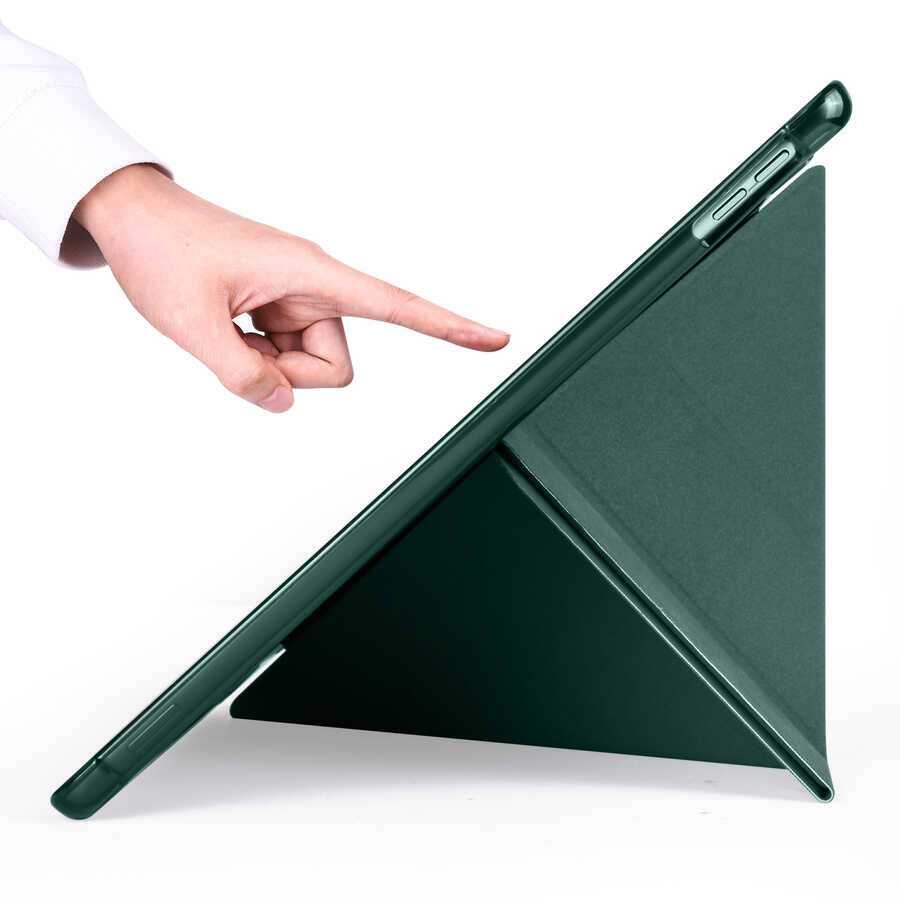 Apple iPad 10.2 2021 (9.Nesil) Kılıf Zore Tri Folding Kalem Bölmeli Standlı Kılıf - 12
