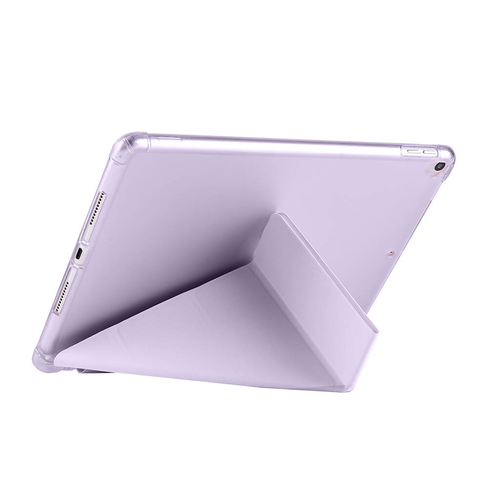 Apple iPad 10.2 2021 (9.Nesil) Kılıf Zore Tri Folding Kalem Bölmeli Standlı Kılıf - 19