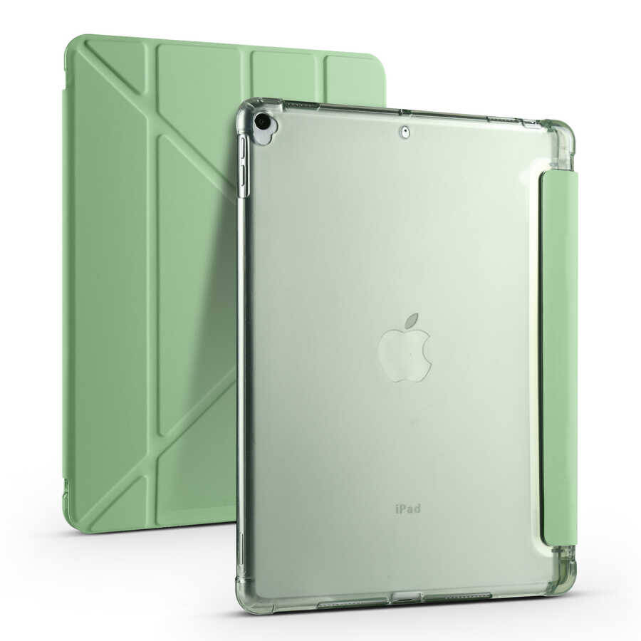 Apple iPad 10.2 2021 (9.Nesil) Kılıf Zore Tri Folding Kalem Bölmeli Standlı Kılıf - 8