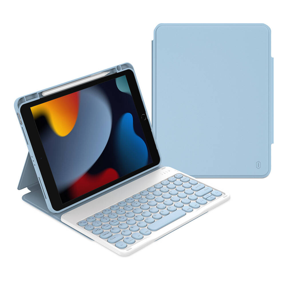 Apple iPad 10.2 2021 (9.Nesil) Wiwu Protective Gizli Kalem Bölmeli Klavyeli Kılıf - 13