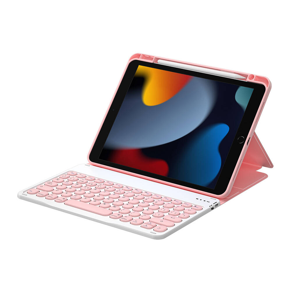 Apple iPad 10.2 2021 (9.Nesil) Wiwu Protective Gizli Kalem Bölmeli Klavyeli Kılıf - 3