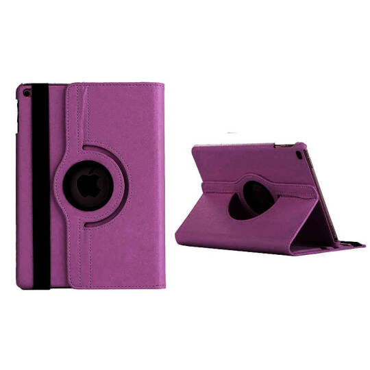 Apple iPad 10.2 2021 (9.Nesil) Zore Dönebilen Standlı Kılıf Mor