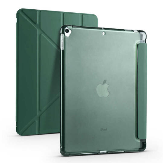 Apple iPad 10.2 (8.Nesil) Kılıf Zore Tri Folding Kalem Bölmeli Standlı Kılıf - 11