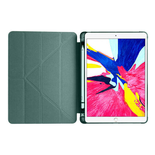 Apple iPad 10.2 (8.Nesil) Kılıf Zore Tri Folding Kalem Bölmeli Standlı Kılıf - 13