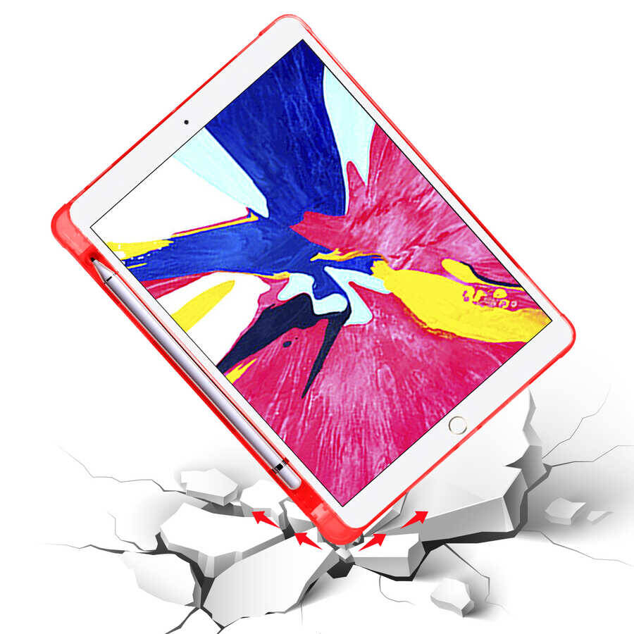 Apple iPad 10.2 (8.Nesil) Kılıf Zore Tri Folding Kalem Bölmeli Standlı Kılıf - 16