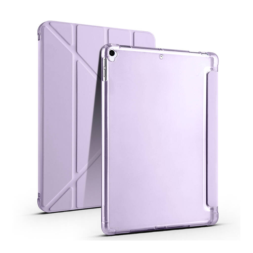 Apple iPad 10.2 (8.Nesil) Kılıf Zore Tri Folding Kalem Bölmeli Standlı Kılıf - 2