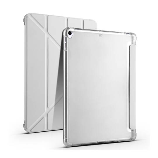 Apple iPad 10.2 (8.Nesil) Kılıf Zore Tri Folding Kalem Bölmeli Standlı Kılıf