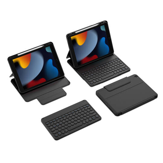Apple iPad 10.2 (8.Nesil) Wiwu Protective Gizli Kalem Bölmeli Klavyeli Kılıf - 9