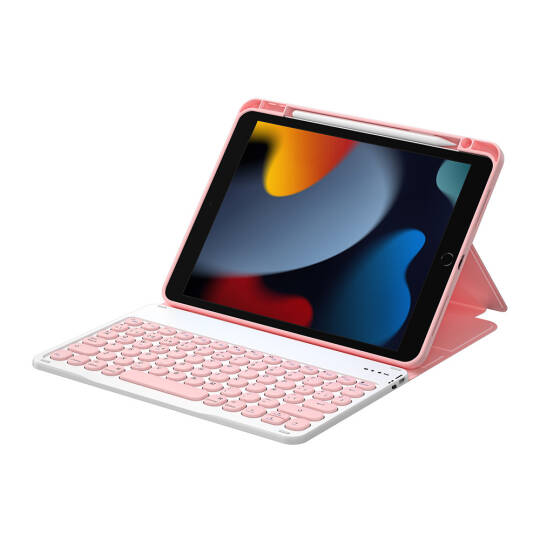 Apple iPad 10.2 (8.Nesil) Wiwu Protective Gizli Kalem Bölmeli Klavyeli Kılıf - 3